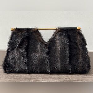 ZARA FAUX FUR CLUTCH